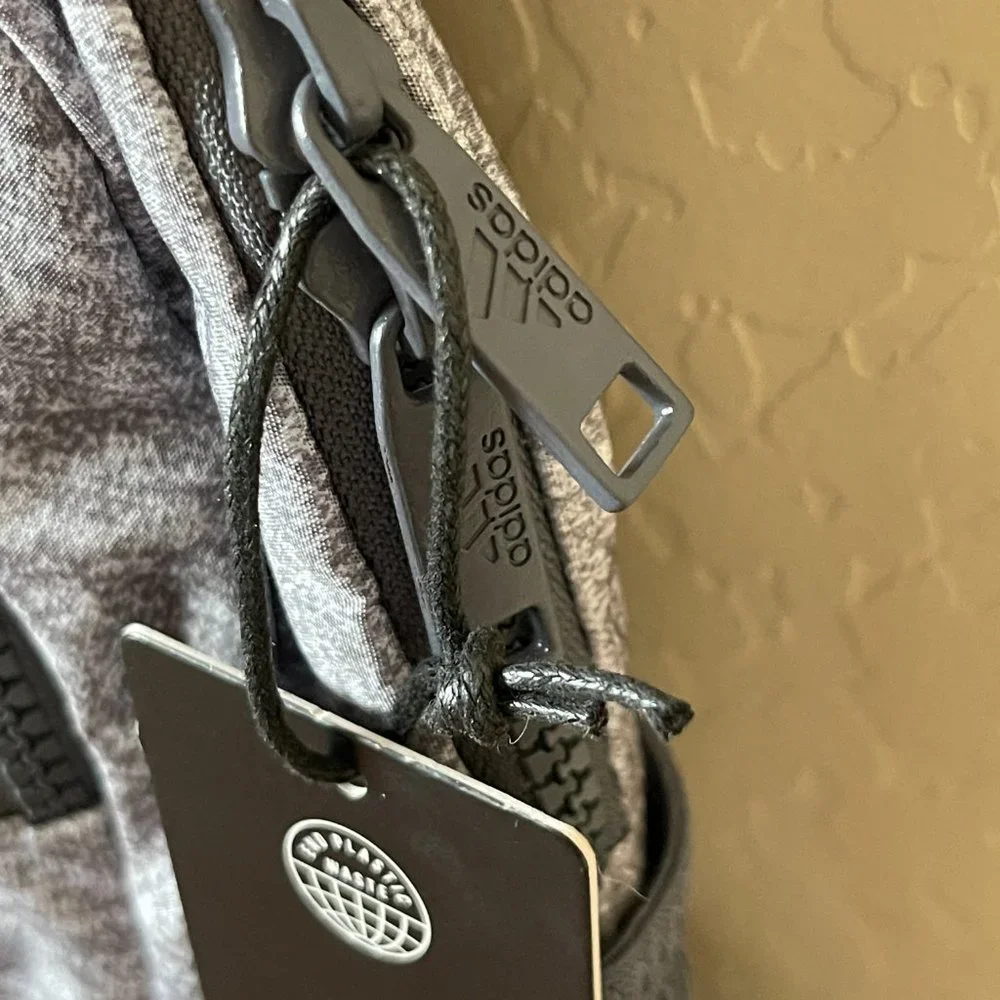 New Adidas Backpack Linear 3 Mini Jersey Grey White Backpack Bag NWT - Picture 6 of 10